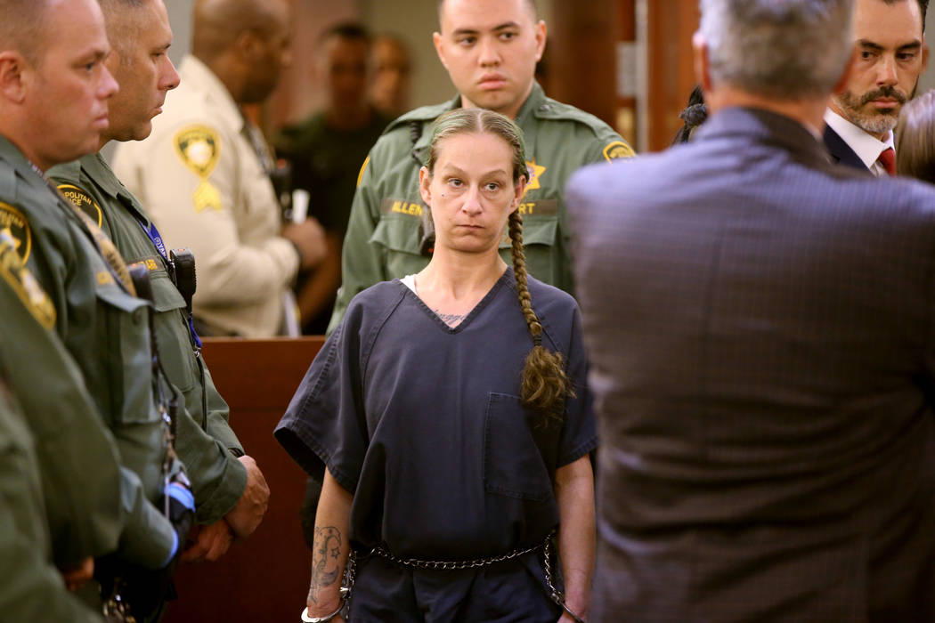 Dorothy "Dot" Mitchell appears in court at the Regional Justice Center in Las Vegas W ...