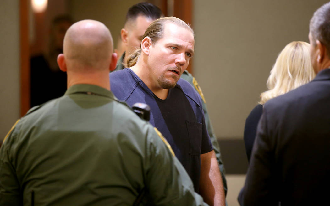 Jess "Big Jess" Guth appears in court at the Regional Justice Center in Las Vegas Wed ...