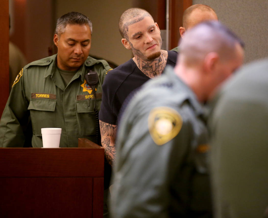 Stephen "Skitzo" Giles appears in court at the Regional Justice Center in Las Vegas W ...