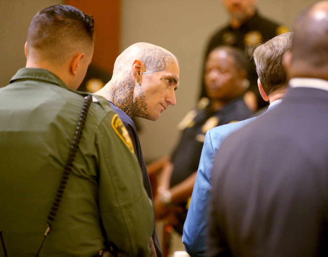 Richard Manning appears in court at the Regional Justice Center in Las Vegas Wednesday, Sept. 1 ...