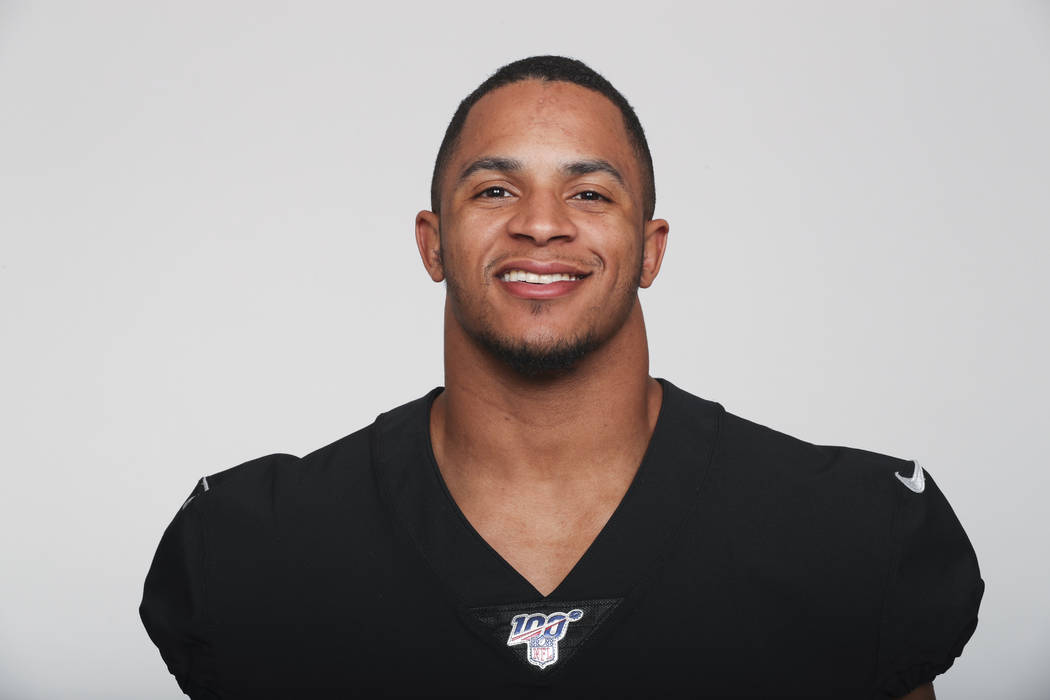 This is a 2019 photo of Johnathan Abram of the Oakland Raiders NFL football team. This image re ...