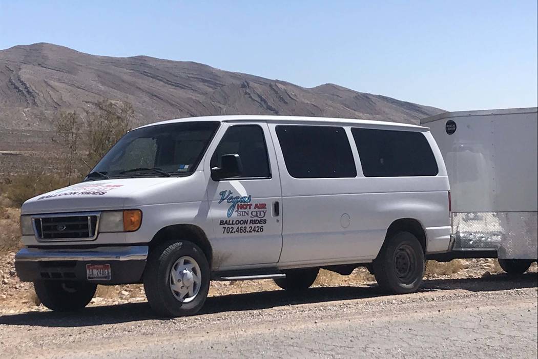 A crew of people arrived in this vehicle at the scene of a hot air balloon crash near Goodsprin ...