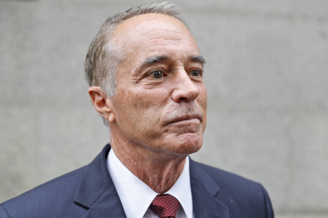 U.S. Rep. Chris Collins, R-N.Y., speaks to reporters as he leaves the courthouse after a pretri ...