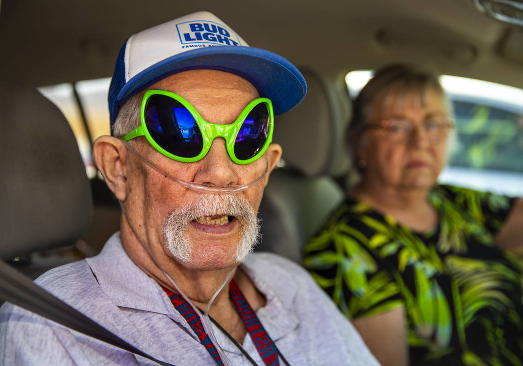 Harold and Stevie DeMello of Henderson make a stop at the restaurant within the Little A'Le'Inn ...