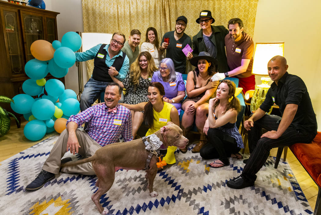 The group comes together for a photo ending the Oakey Family Supper Club event on Monday, Sept. ...