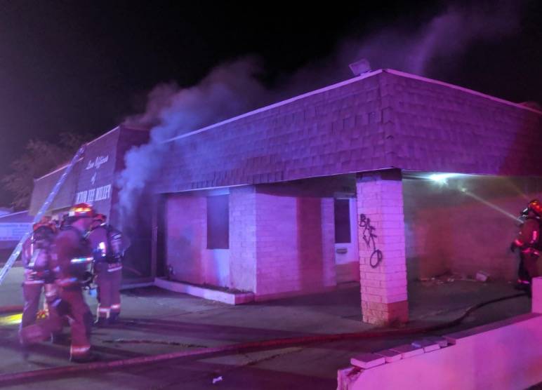 The Las Vegas Fire Department put out a fire at a vacant office building at 935 S. Decatur Blvd ...