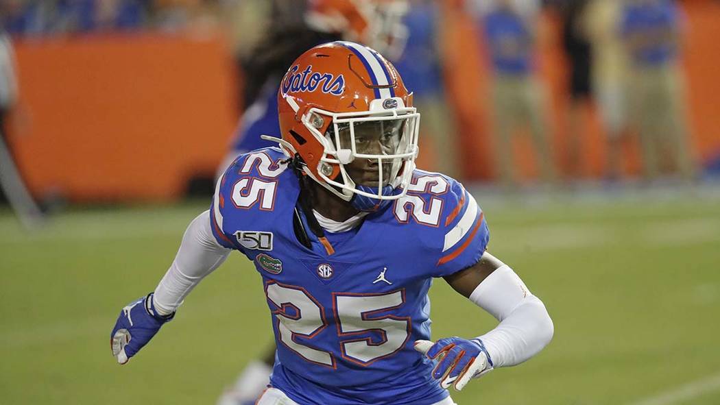 Florida defensive back Chester Kimbrough follows the play against UT Martin during the first ha ...