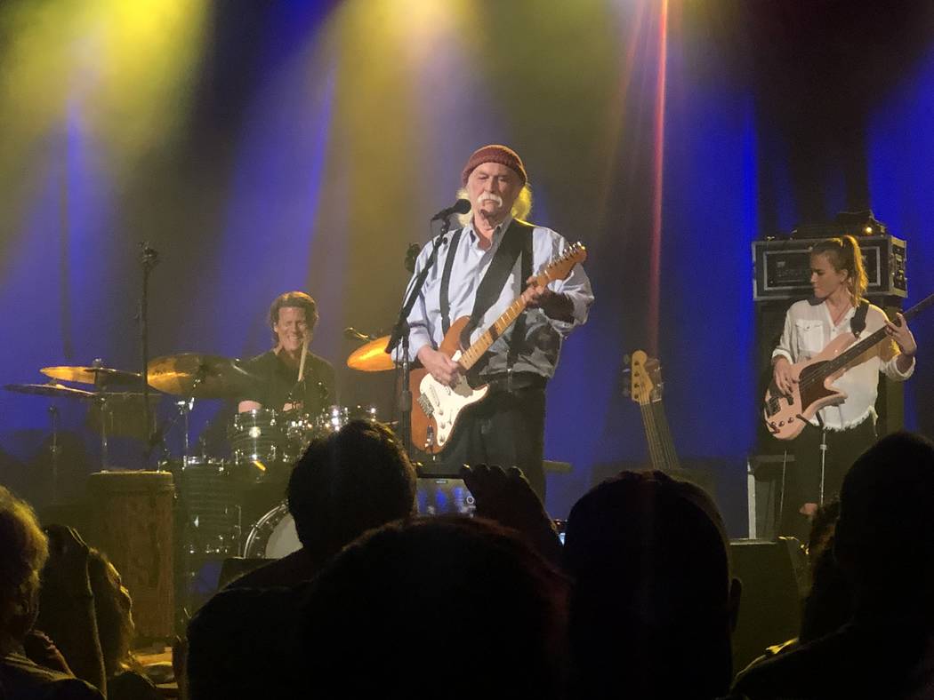 David Crosby and the Sky Trails Band perform at Red Rock Ballroom on Friday, Sept. 13, 2019. (J ...