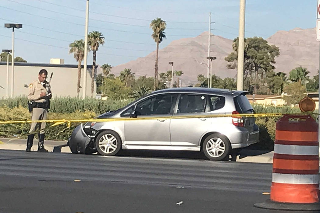 A Las Vegas police officer was transported to University Medical Center on Saturday, Sept. 14, ...