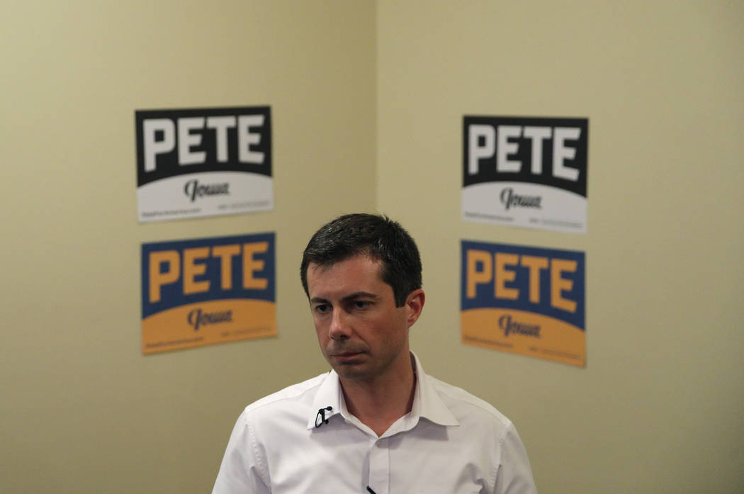 FILE - In this Aug. 15, 2019, file photo, Democratic presidential candidate South Bend Mayor Pe ...