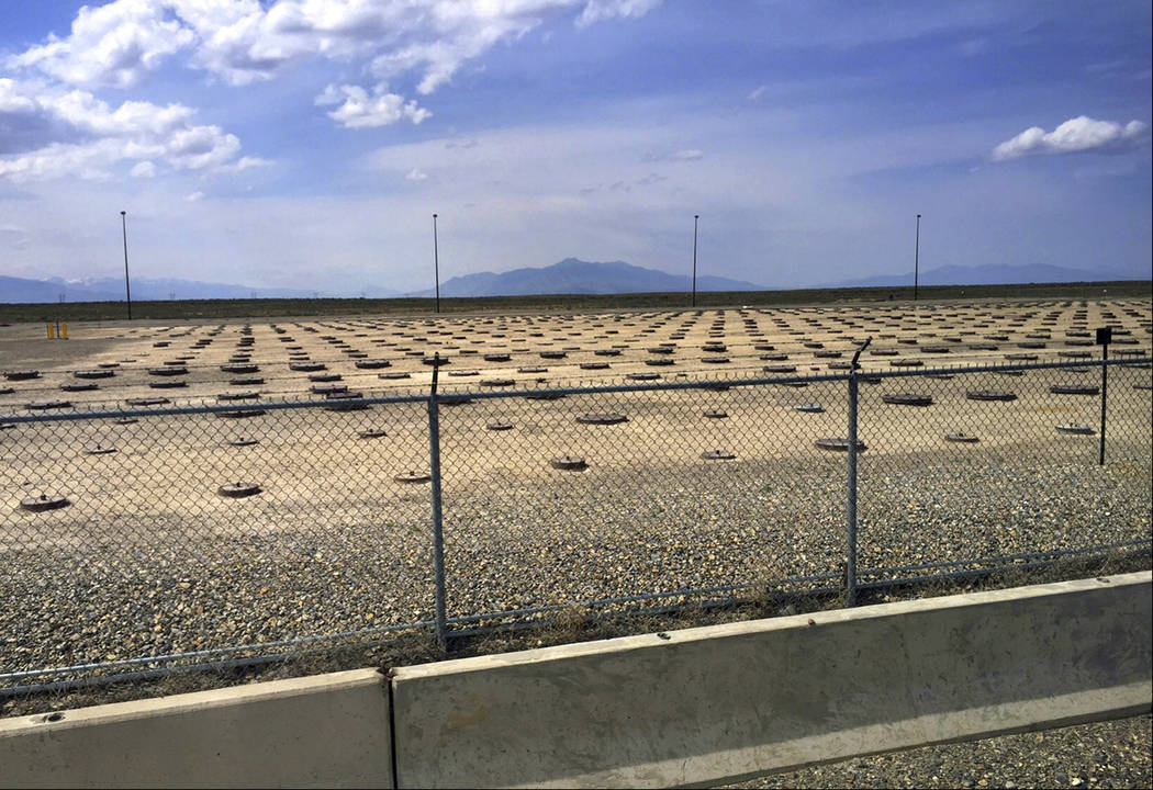 FILE - This May 11, 2015 file photo shows nuclear waste stored in underground containers at the ...