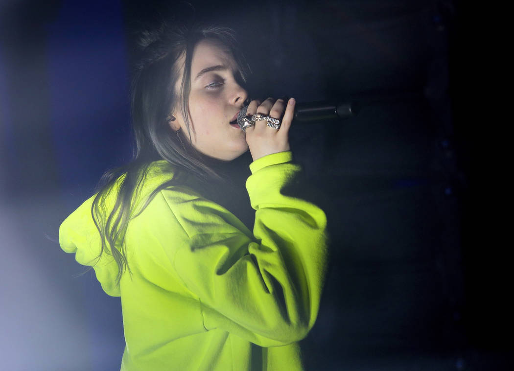 Billie Eilish performs at the Uber Eats House during the South by Southwest Music Festival on S ...