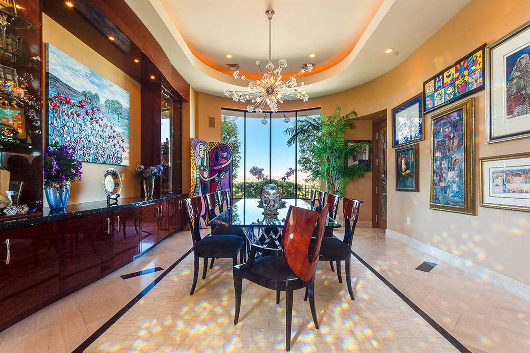 Ivan Sher Group The home's formal dining room showcases owners Rick and Ruth Sender art.