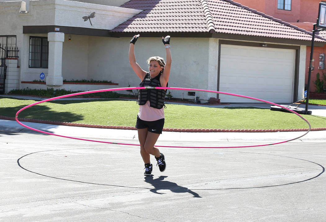 Getti Kehayova, 42, who recently broke the Guinness World Record for the “largest hula hoop s ...