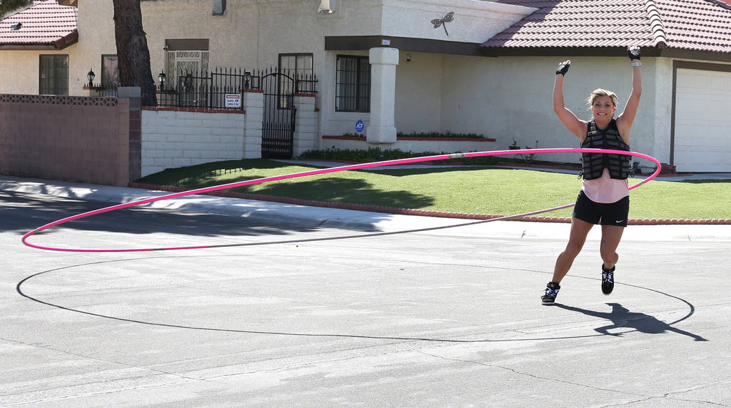 Getti Kehayova, 42, who recently broke the Guinness World Record for the “largest hula hoop s ...