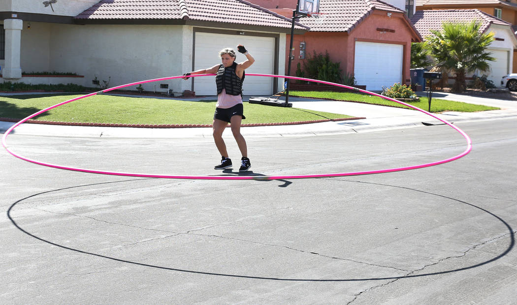 Getti Kehayova, 42, who recently broke the Guinness World Record for the “largest hula hoop s ...