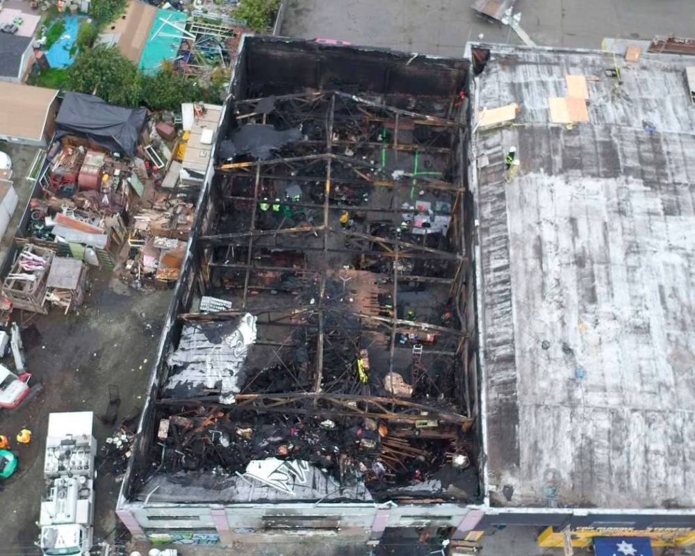 A Dec. 6, 2016, file photo provided by the City of Oakland shows inside the burned warehouse af ...