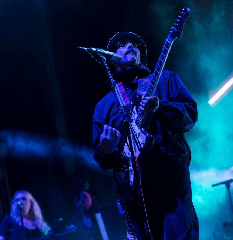 John Gourley, of Portugal. The Man, performs at the Bacardi stage during the first day of the L ...