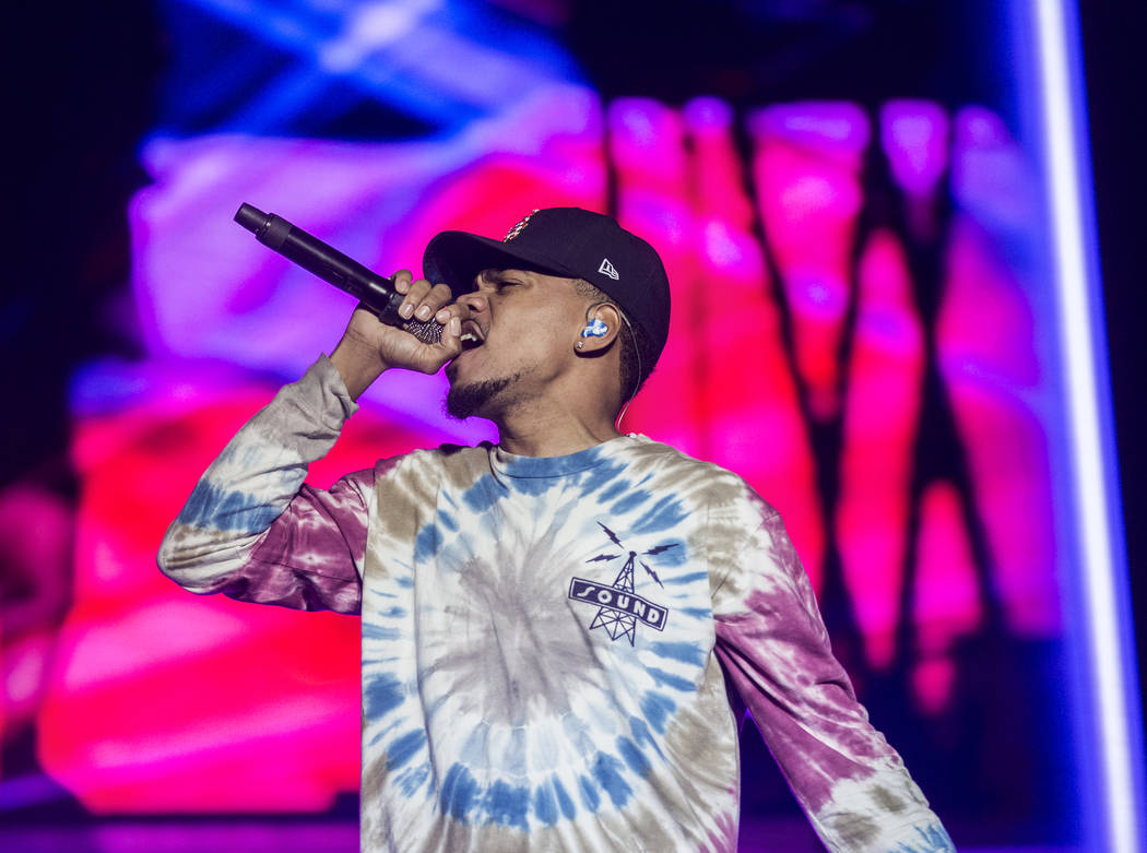 Chance the Rapper performs at the Downtown Stage during the first day of Life is Beautiful fest ...