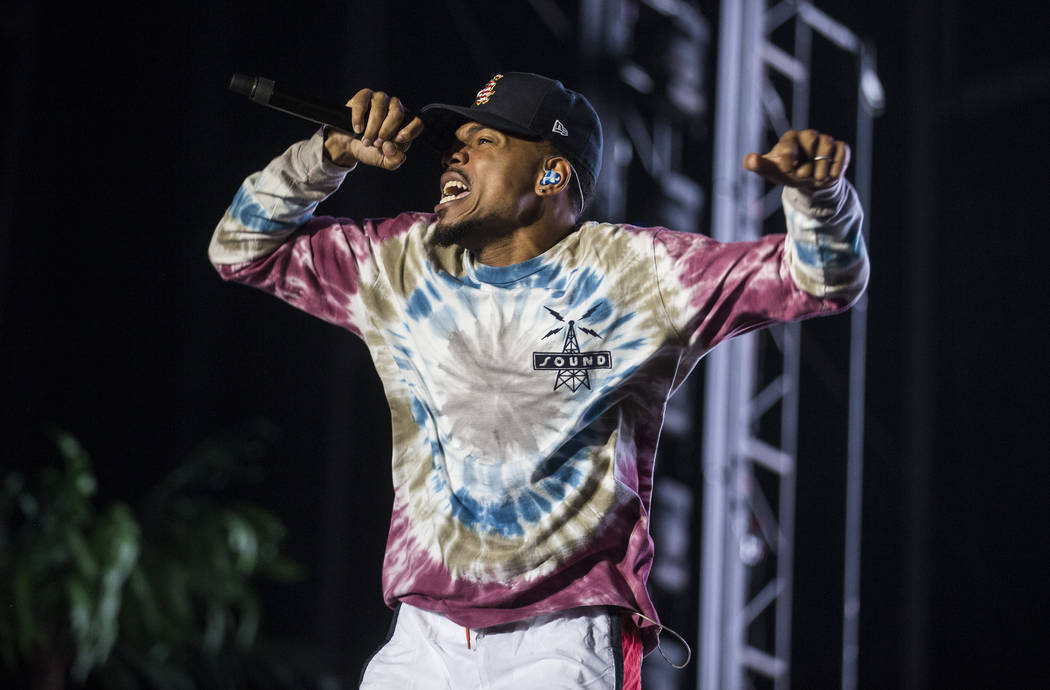 Chance the Rapper performs at the Downtown Stage during the first day of Life is Beautiful fest ...