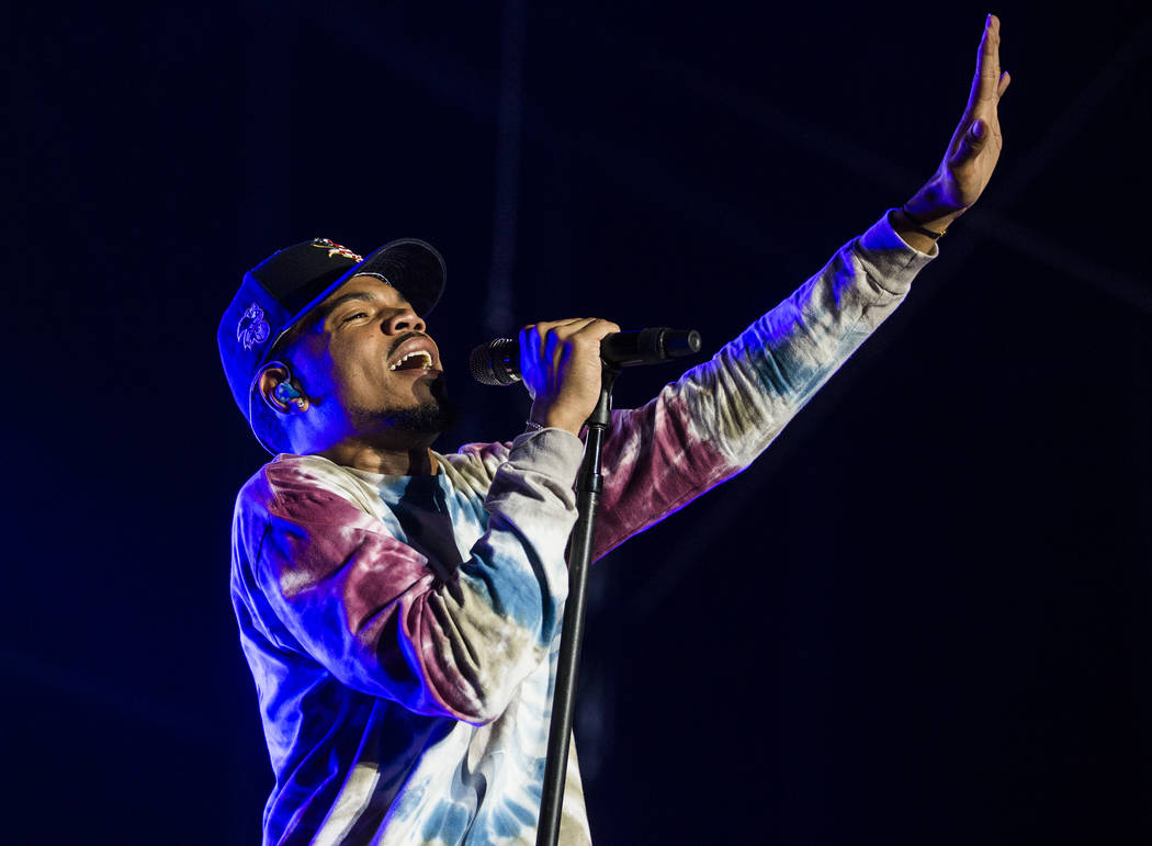 Chance the Rapper performs at the Downtown Stage during the first day of Life is Beautiful fest ...