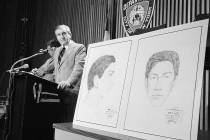 In this Aug. 9, 1977 file photo, John Keenan, chief of detectives, speaks at a press conference ...