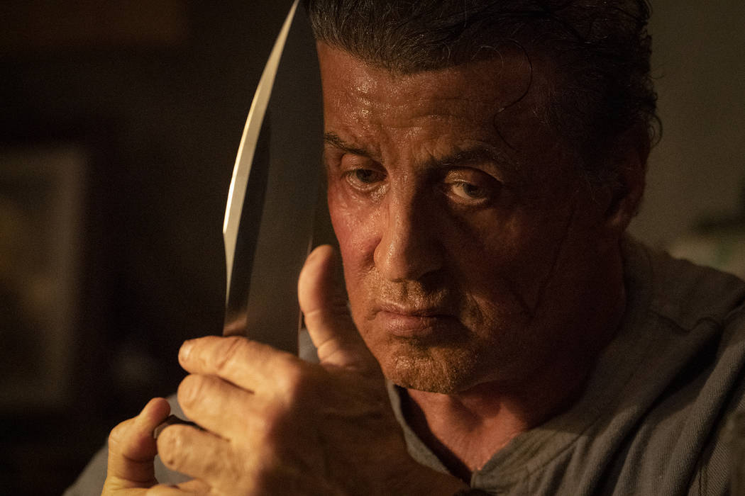 This image released by Lionsgate shows Sylvester Stallone as John Rambo in a scene from "R ...