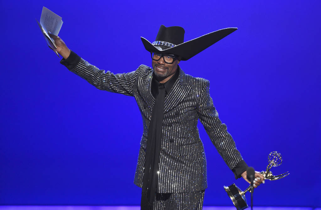 Billy Porter accepts the award for outstanding lead actor in a drama series for "Pose" at the 7 ...