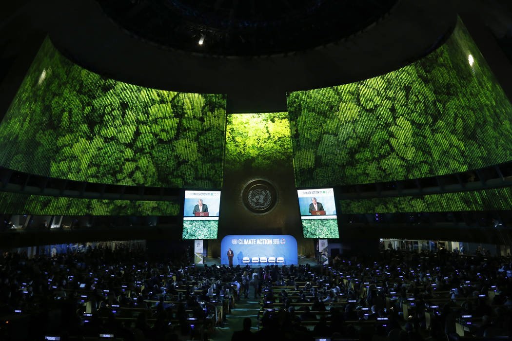 Secretary-General Antonio Guterres addresses the Climate Summit in the United Nations General A ...