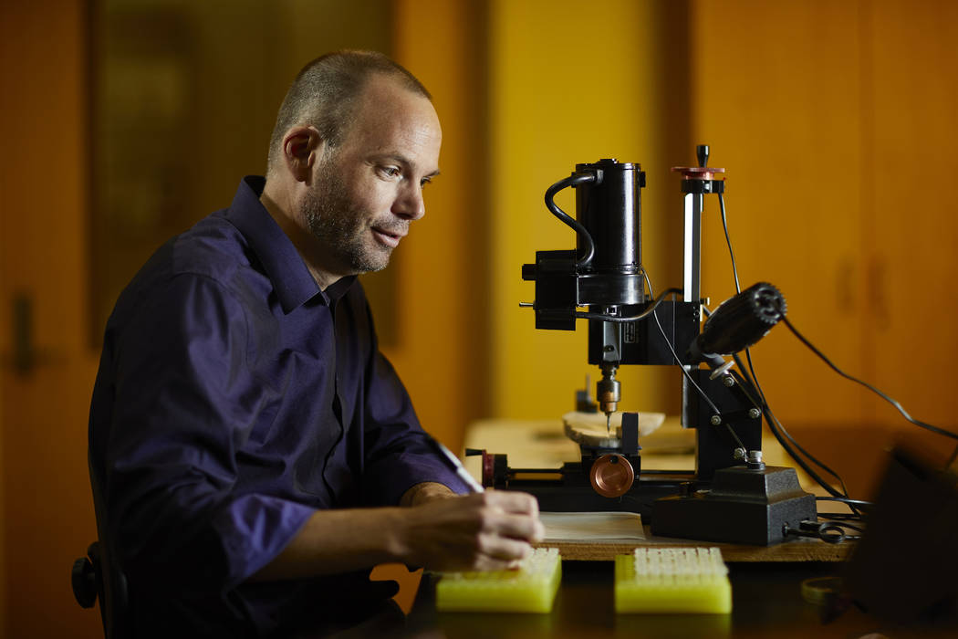 UNLV paleoclimatologist Matthew Lachniet studies the geologic record in stalagmites—the ...