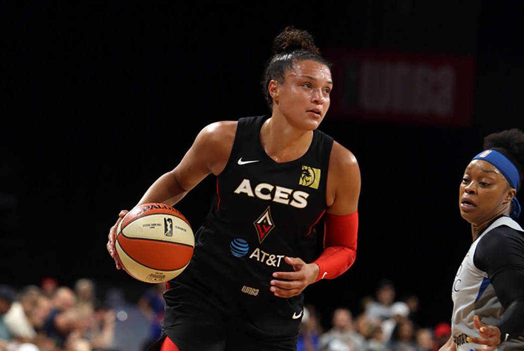 Las Vegas Aces shooting guard Kayla McBride (Michael Blackshire/Las Vegas Review-Journal)