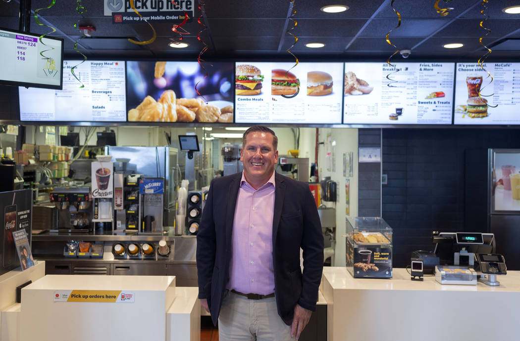 Owner Brent Bohn at his one of 43 McDonald's, on the corner of Sahara Avenue and Rainbow Boulev ...