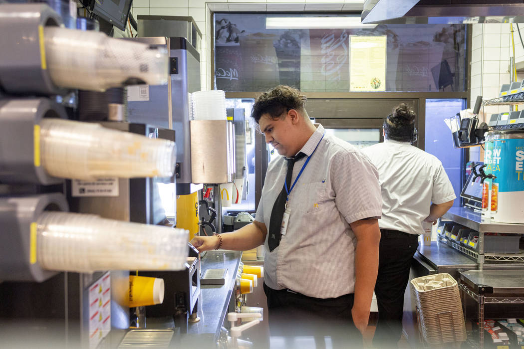 Manager Jose Villafana at the McDonald's on the corner of Sahara Avenue and Rainbow Boulevard i ...