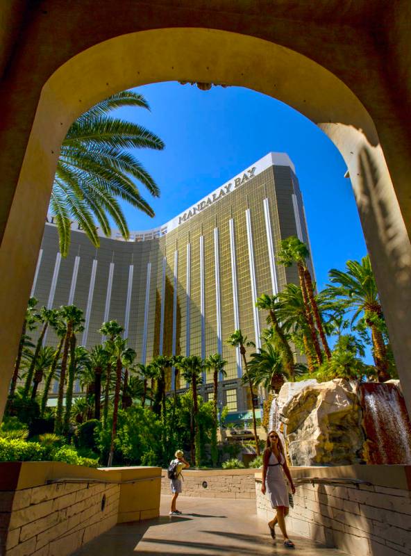 Mandalay Bay nearly two years after a mass shooting occurred on the Las Vegas Strip in 2017. (L ...