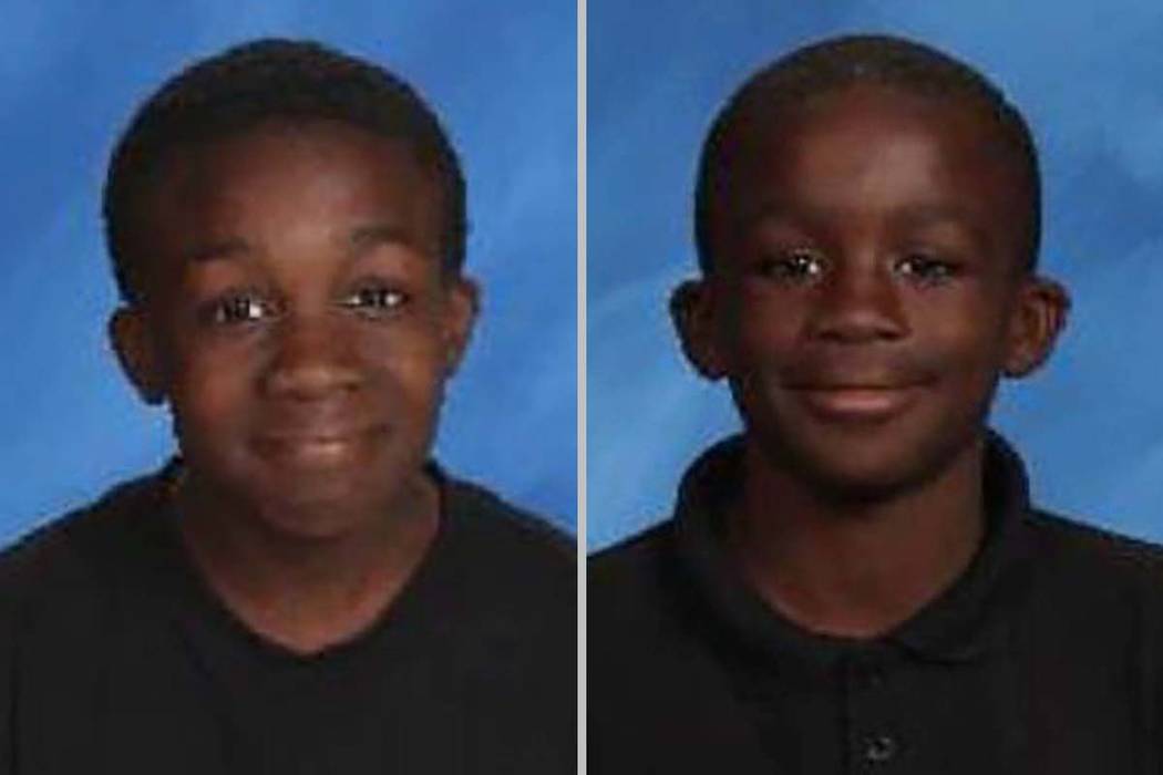 Calvin Giles, 15, left, and Julien Marcelin, 11 (Las Vegas Metropolitan Police Department)