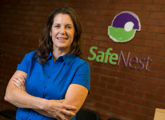 Safe Nest CEO Liz Ortenburger at her office in Las Vegas on Wednesday, Oct. 3, 2018. Richard Br ...