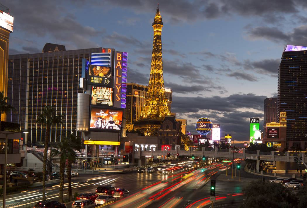 This Nov. 28, 2018, file photo shows casino hotels on the Strip in Las Vegas. Richard Brian Las ...