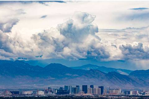 Cool and windy weather will linger in the Las Vegas Valley for a few more days before temperatu ...