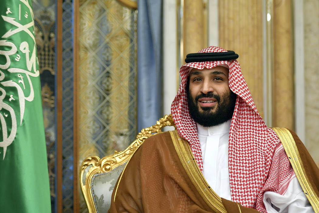 In a Sept. 18, 2019, file photo, Saudi Arabia's Crown Prince Mohammed bin Salman attends a meet ...