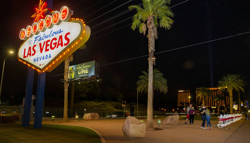 Greg Zanis placed 58 crosses near the "Welcome to Fabulous Las Vegas" sign, an unexpected move ...