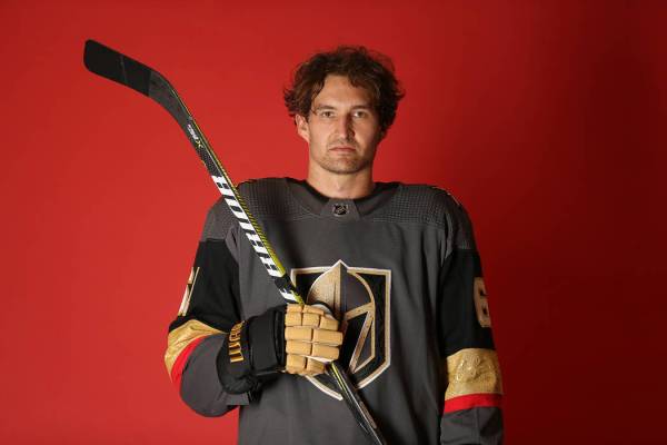 Vegas Golden Knights right wing Mark Stone (61) at City National Arena in Las Vegas, Thursday, ...