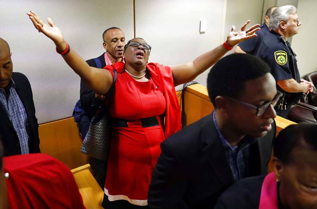 Botham Jean's mother, Allison Jean, rejoices in the courtroom after fired Dallas police Officer ...