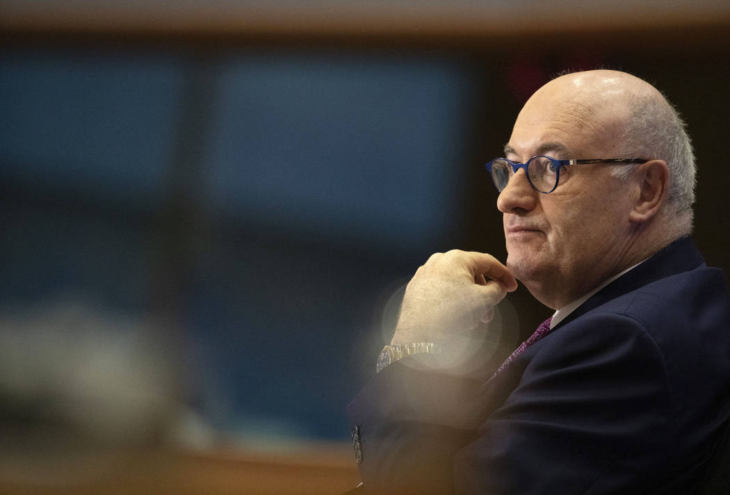 European Commissioner designate for Trade Phil Hogan answers questions during his hearing at th ...