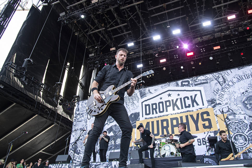 Tim Brennan of Dropkick Murphys performs during Louder Than Life at Highland Festival Grounds a ...