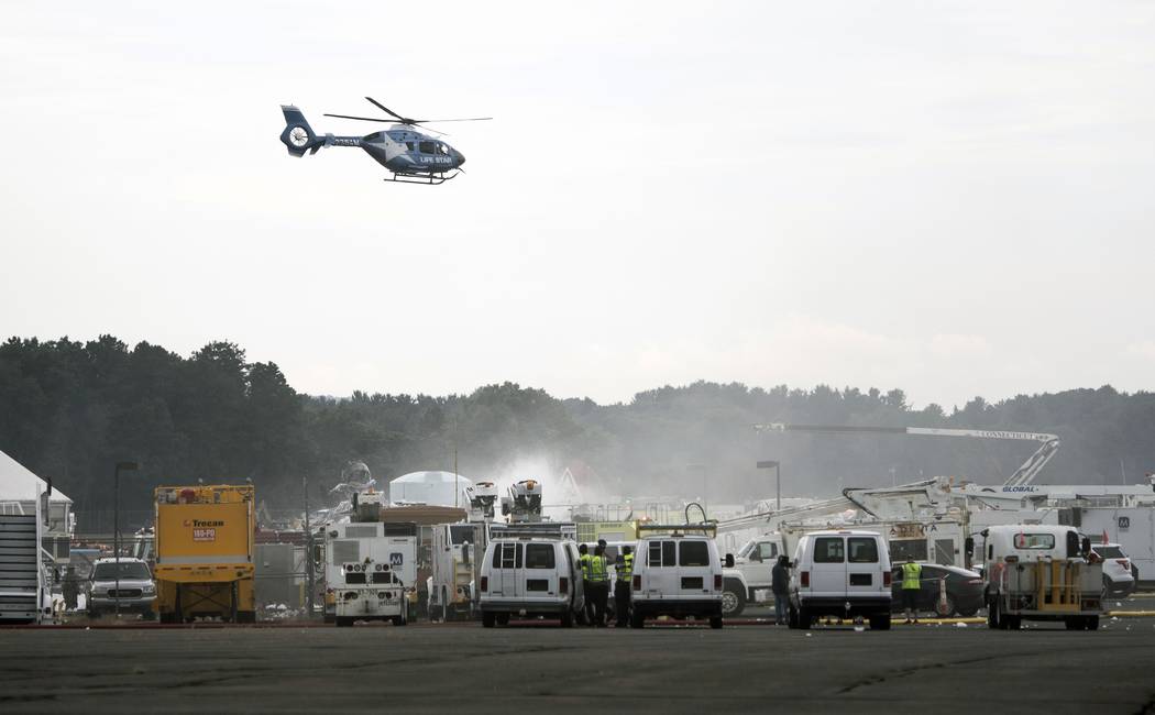 Emergency crews respond to where a World War II-era bomber B-17 plane crashed at Bradley Intern ...