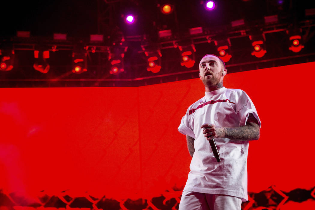 Mac Miller performs at Coachella Music & Arts Festival at the Empire Polo Club on Friday, A ...