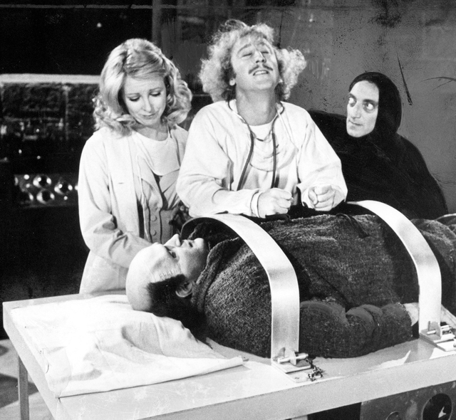 From left: Teri Garr, Gene Wilder, Marty Feldman, and Peter Boyle as Young Frankenstein. (File ...