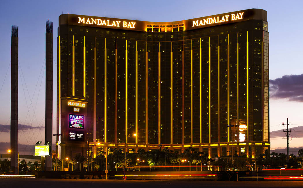 The Mandalay Bay nearly two years after a mass shooting occurred from there on the Las Vegas St ...