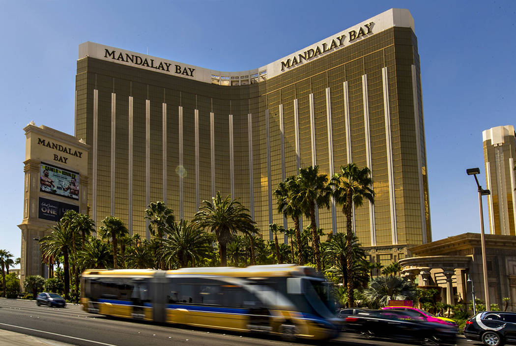 The Mandalay Bay nearly two years after a mass shooting occurred from there on the Las Vegas St ...