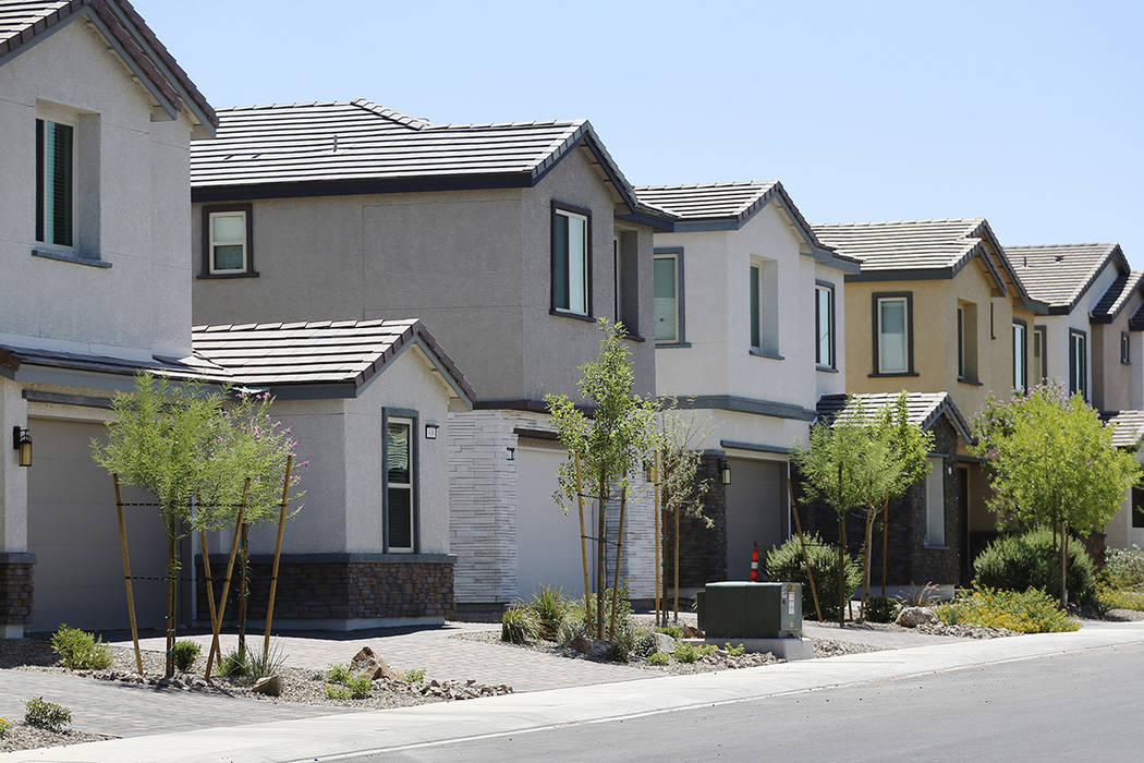 Lennar's Rose Ridge subdivision in Henderson, Aug. 21, 2019. (Erik Verduzco/Las Vegas Review-Jo ...